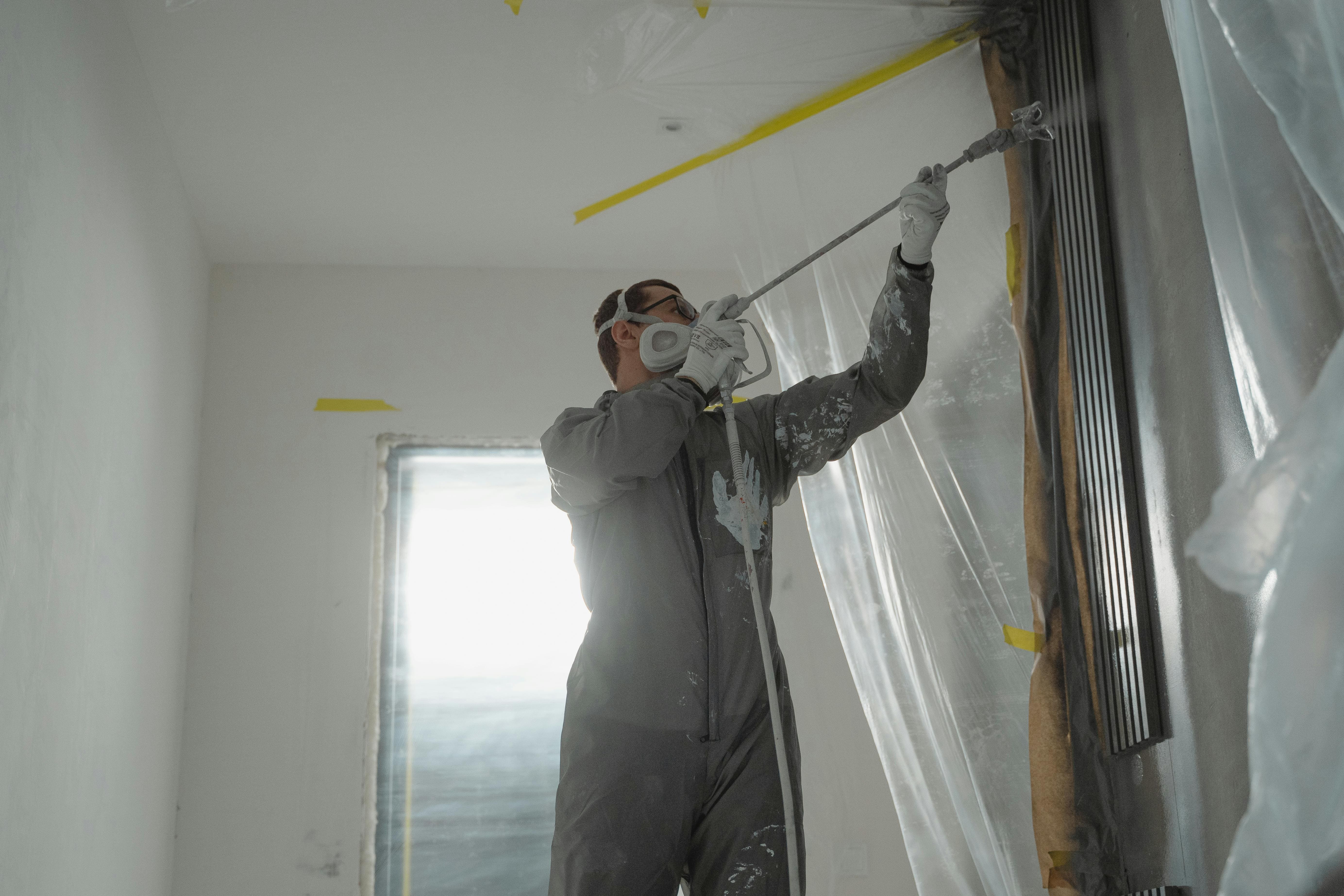 House being painted