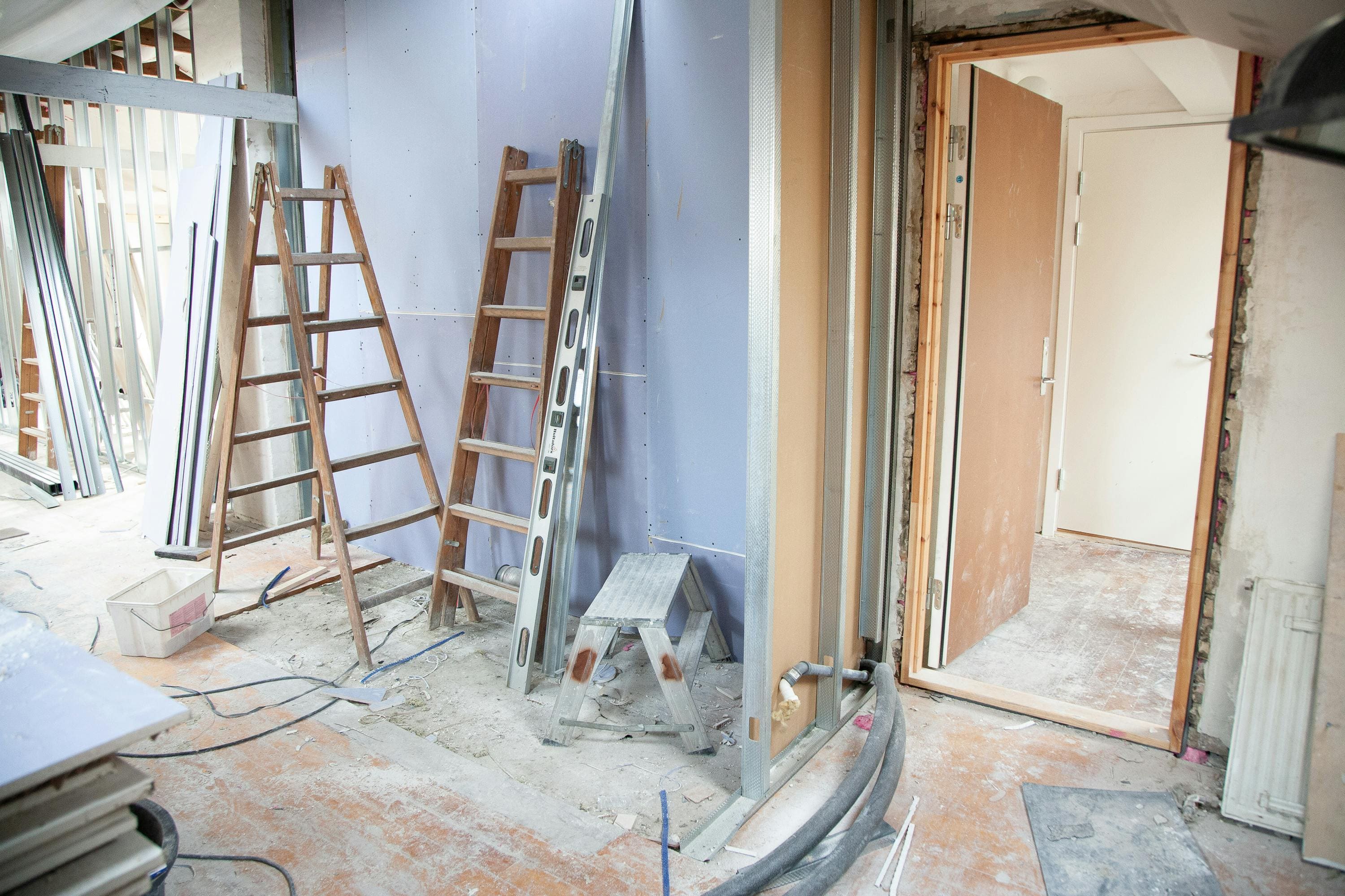 Framing work in basement